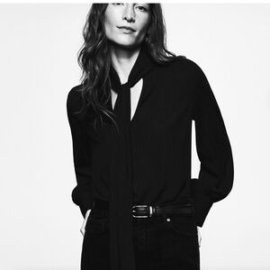 Mango LACE FLOWY BLOUSE